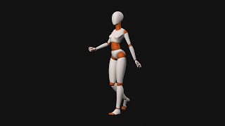Blender Animation Studies Using the Kinematic Tool - Feminine Parry Walk