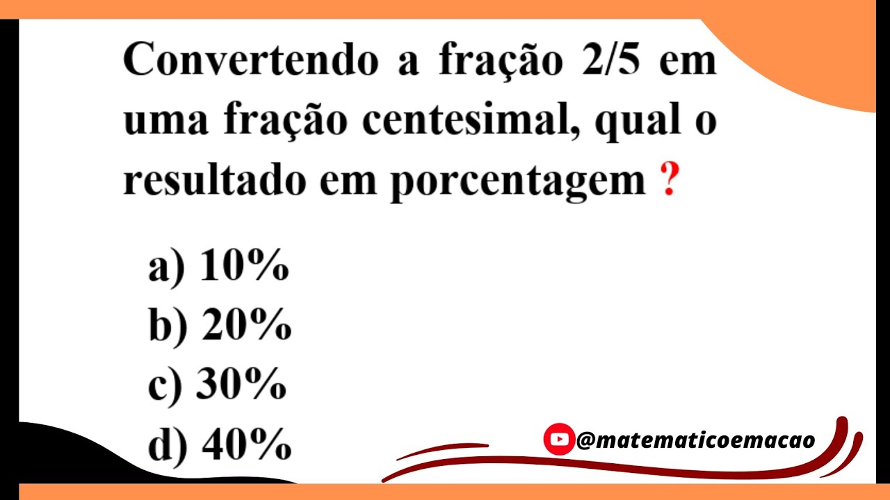 Transforme Fração em Porcentagem #fracaoemporcentagem #porcentagem #fo