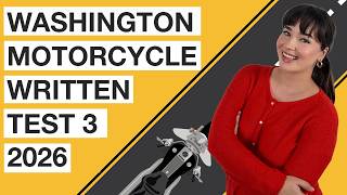 Washington Motorcycle Written Test 3 2026 (50 Questions with Explained Answers)
