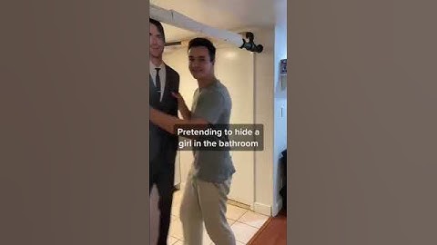 pretending to hide a girl in the bathroom prank #shorts