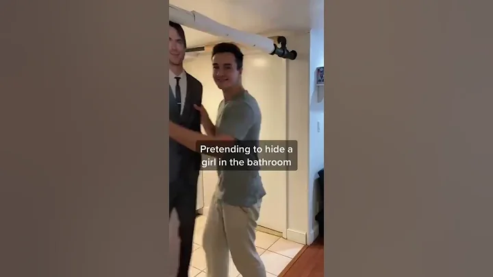 pretending to hide a girl in the bathroom prank #shorts