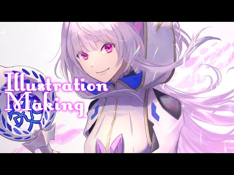 イラストメイキング プロトマーリン Fgo Speedpaint Sai2 Clip Studio Paint Youtube