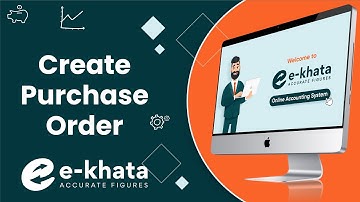 Generate Purchase Order in e-khata : Online Cloud Based Accounting & ERP Software
