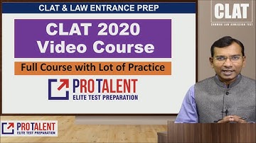 CLAT 2020 Video Course by ProTalent I A Must Course for All Law Aspirants