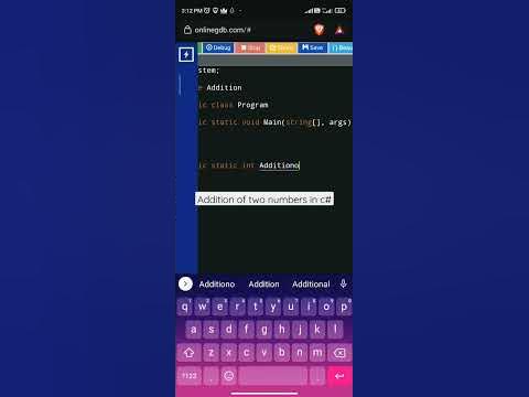 Addition Program in c# | #shorts #programming #software - YouTube