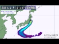 20110404 ZAMGによる拡散予測 日本時間表示