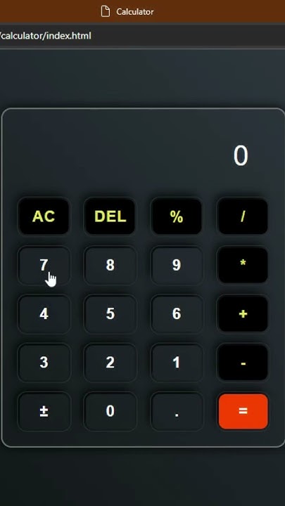 How to Create simple calculator using Html Css and JavaScript - YouTube