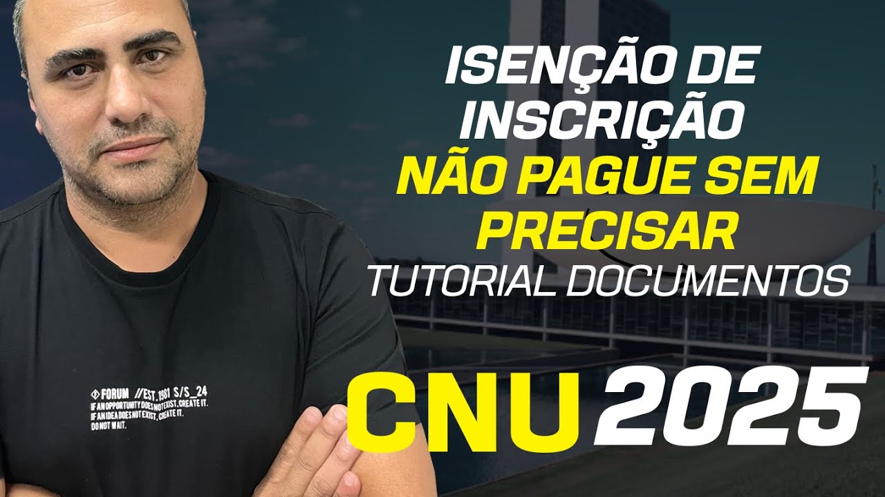 Isenção da taxa de inscrição do CNU 2025 - saiba como fazer - YouTube