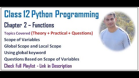 Functions | Class 12 Computer Science with Python (Video 17)