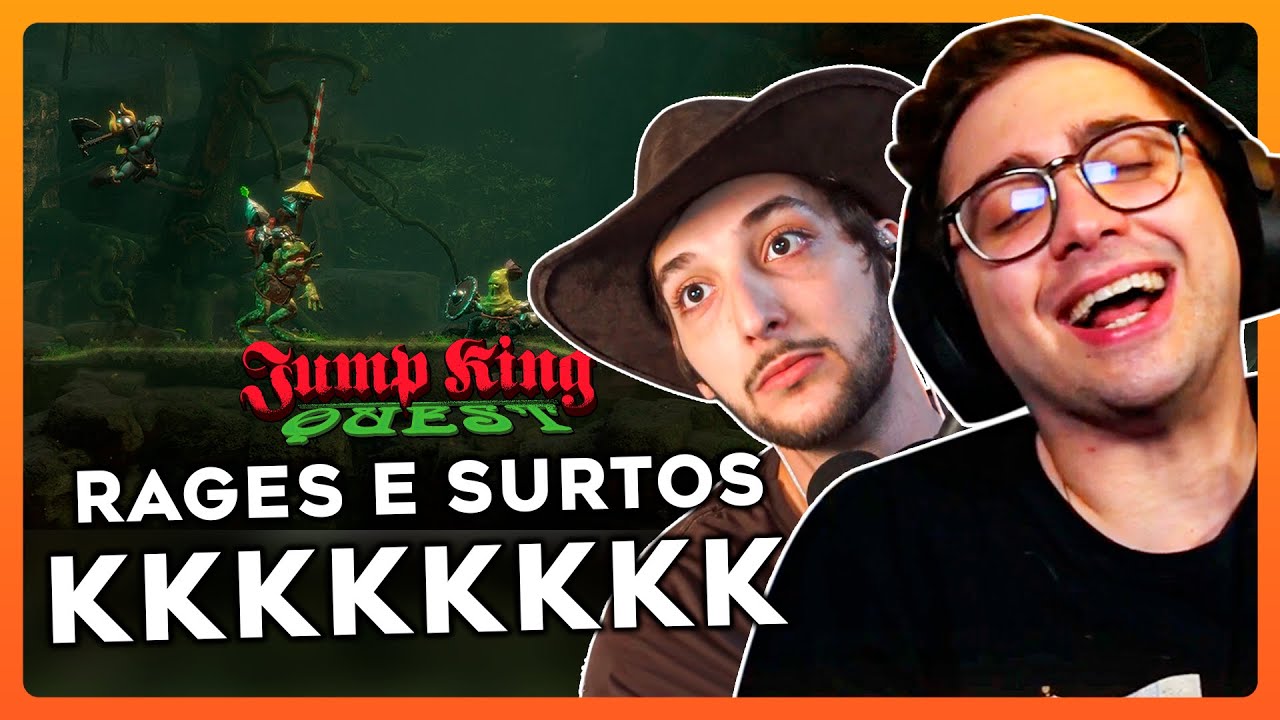 MELHORES MOMENTOS DO ALANZOKA E CALANGO NO JUMP KING QUEST