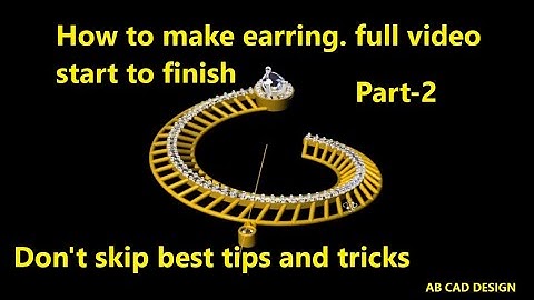 How to make earring part-2 jewelry cad design #cad #jewellery