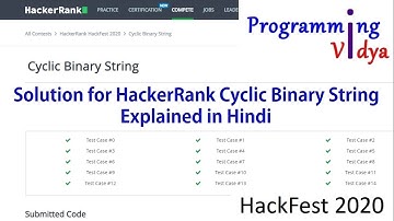 HackerRank Cyclic Binary String Solution | Hackfest 2020 | Explained in Hindi