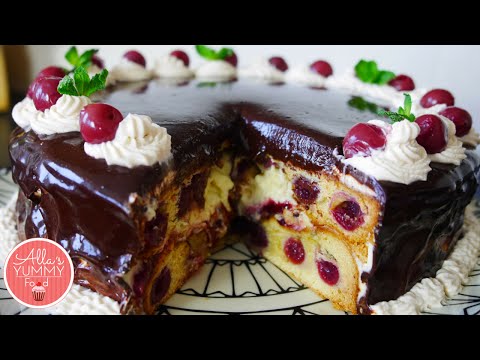 Cherry Honey Cake Recipe | Медовый торт с вишней