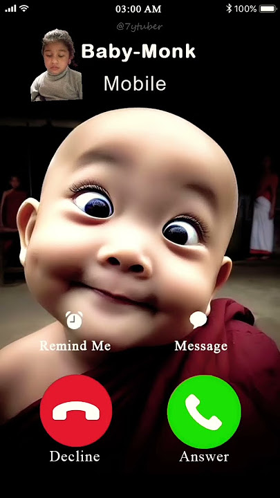 baby monk call at 3am 😱 #ringtone #smartphone #apple #iphone #viral #trending #shorts