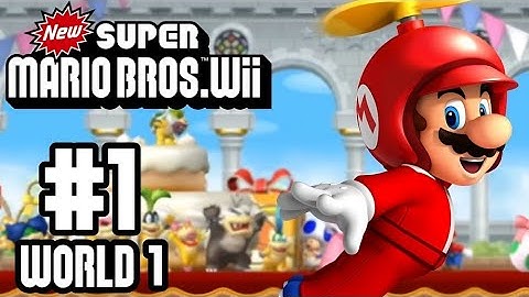MY FIRST VIDEO GAME!!! - New Super Mario Bros Wii - Part 1 - World 1