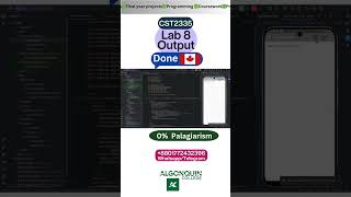 Student Work (lab) | CST2335 Android Lab 8 Output Toolbar and Drawer Output |  Algonquin College