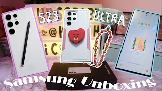 Samsung Galaxy S23 ULTRA Aesthetic ASMR Unboxing | S23 ultra cream 512 gb unboxing | itzkeithnicole