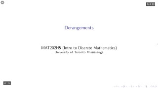 MAT202: Derangements