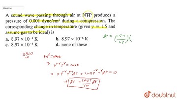 A sound wave passing volume 1 m^(3) is divided into two equal compartments by a partition. One o...