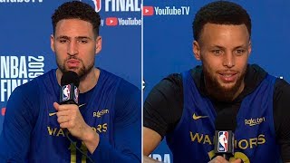 Stephen Curry \& Klay Thompson Full Interview - Game 6 Preview | 2019 NBA Finals Media Availability