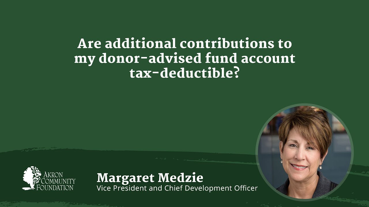 Can Accrued in My DonorAdvised Fund be Deducted as an