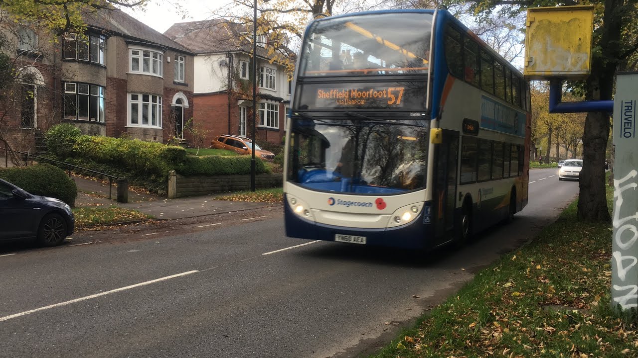 Stagecoach Sheffield 15696 heads along Middlewood Road with a 57