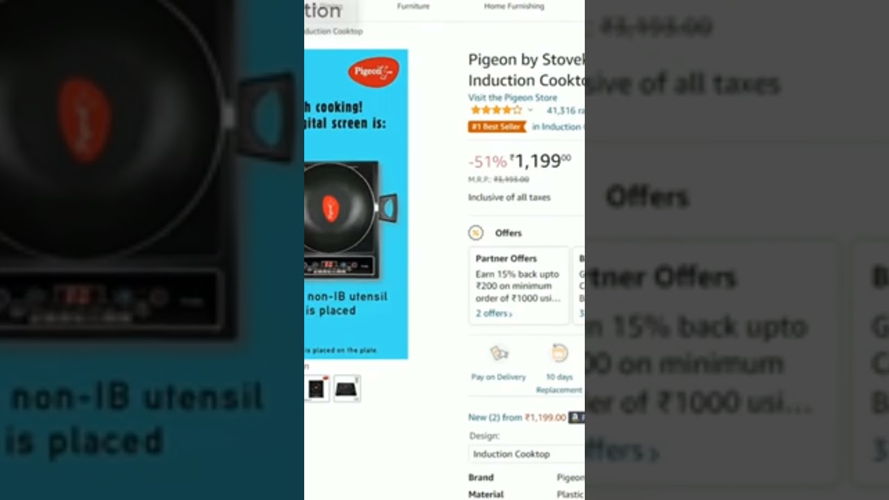 Pigeon by Stovekraft Cruise 1800 watt Induction Cooktop (Black)  4 May