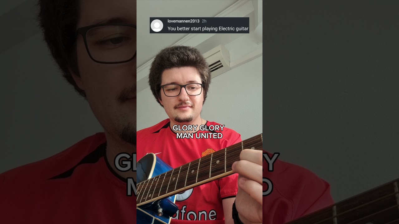 Glory Glory Man United Played on Acoustic Guitar 