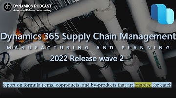Microsoft Dynamics 365 Supply Chain Management, 2022 Release wave 1