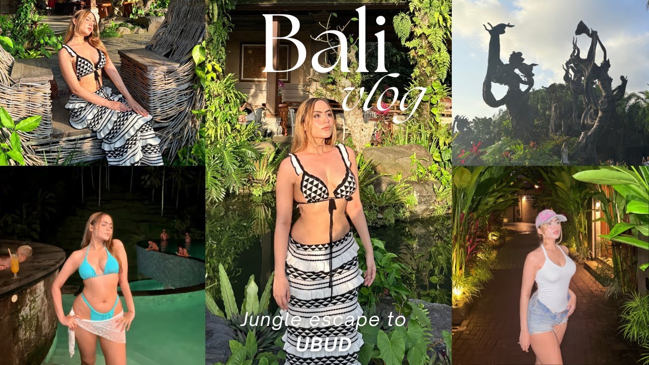 Bali Vlog | 2 days in Ubud 🌳 | Taman Dedari + CRETYA (Beautiful Cafes & local culture) scooty rides😍