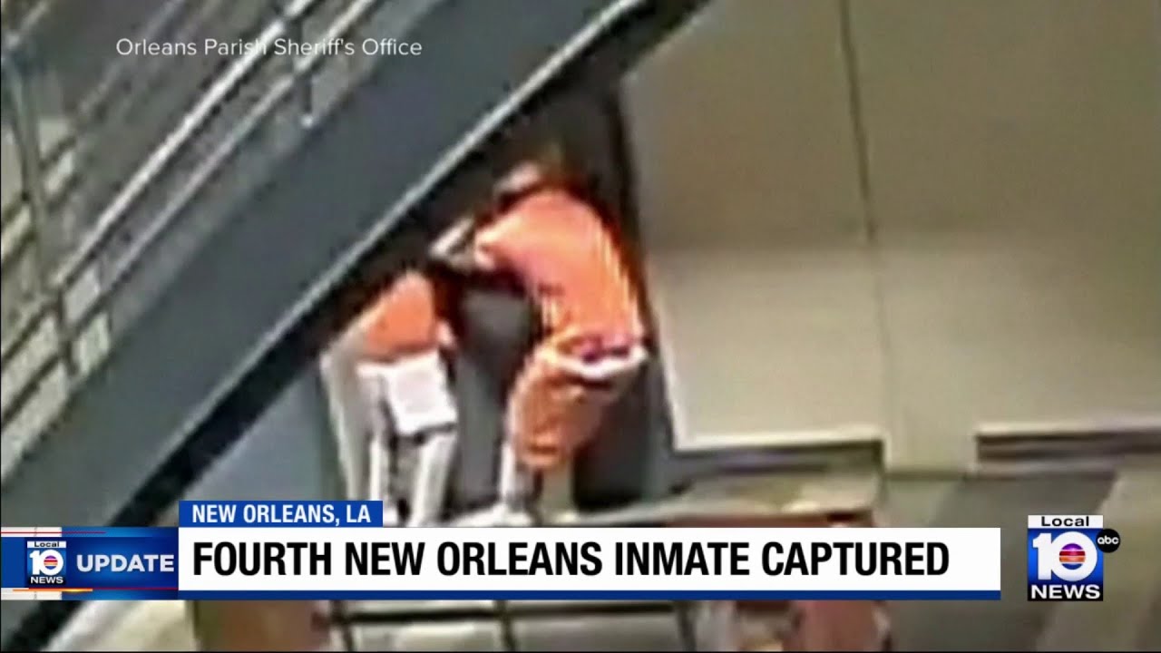 4th inmate captured after 10 inmates escape from New Orleans prison ...