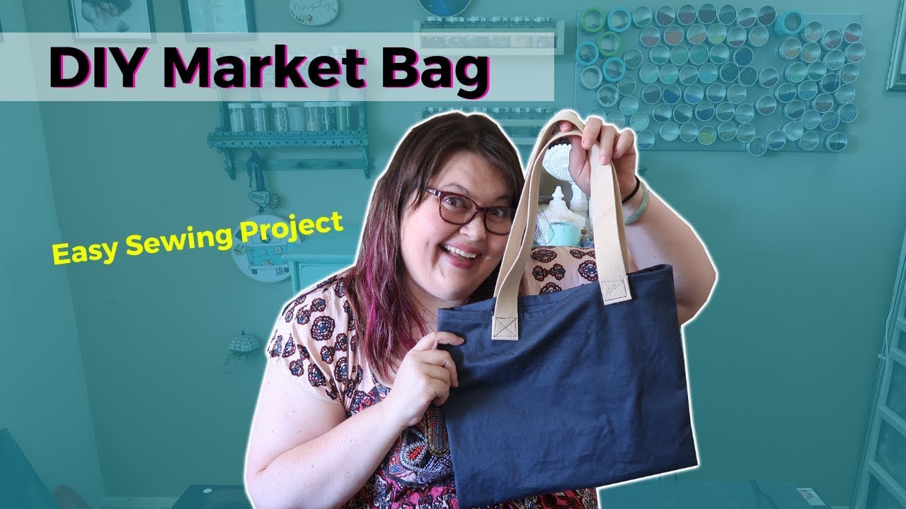 DIY Market Bag - easy sewing project - YouTube