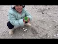 Kukus castle   building a castle in beach  dublin beach  ireland  vlog  littlekuku