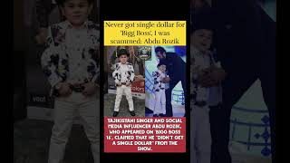 #abdurozik ABDU ROZIK SCAMMED! "Didn't Get A Single Dollar For Bigg Boss!" 😱 #shorts #biggboss