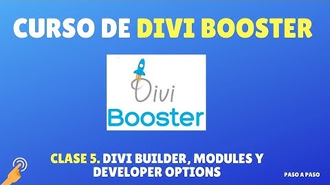Curso de Divi Booster parte 5: Divi builder, modules y developer options