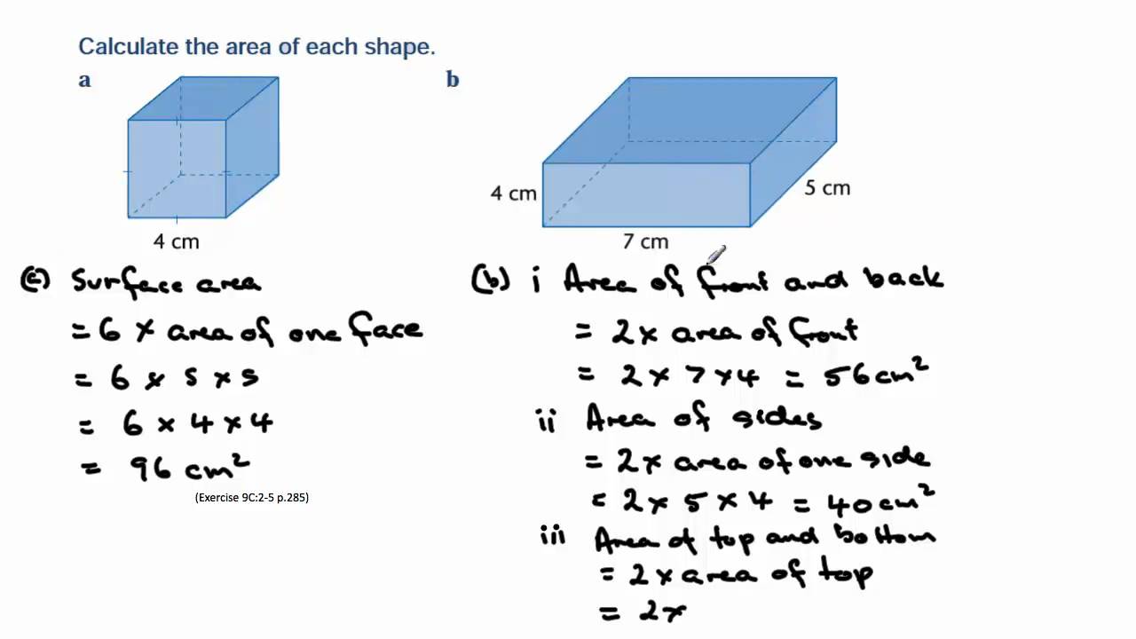 Lesson 12 - Calculating Surface Area without using a net