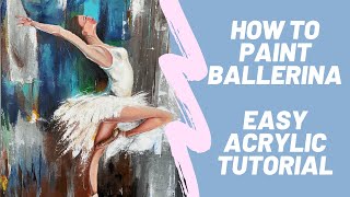 Ballerina Acrylic painting || easy tutorial || Paintbrush by Divya