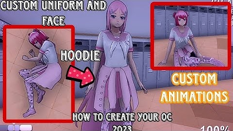 how to create your Oc 2023 /part13 CustomUniform and more! 💗#yanderesimulator #tutorial #game #Oc
