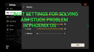 phoenix os settings for solving aim stuck problem// 50% Headshot rate player 🇮🇳