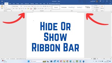 How To Hide Or Show Ribbon Bar In Microsoft Word
