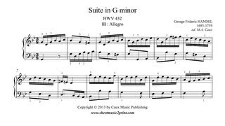 Miniatura de "Handel : Allegro from Suite in G minor, HWV 432"