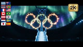 Olympic-Style Winter Opening Ice Show | 14 Countries Flag Door Reveals 🌍