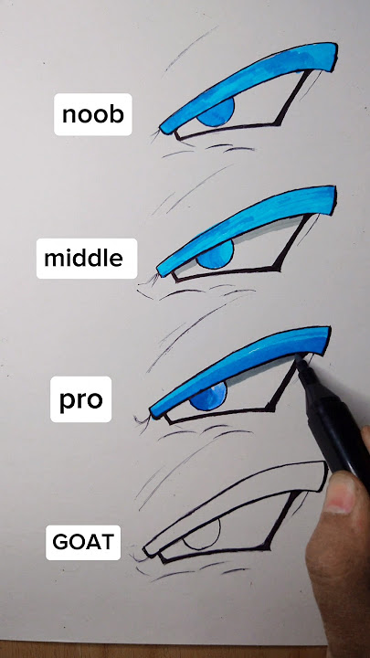 drawing Goku eye ,Super Saiyan blue