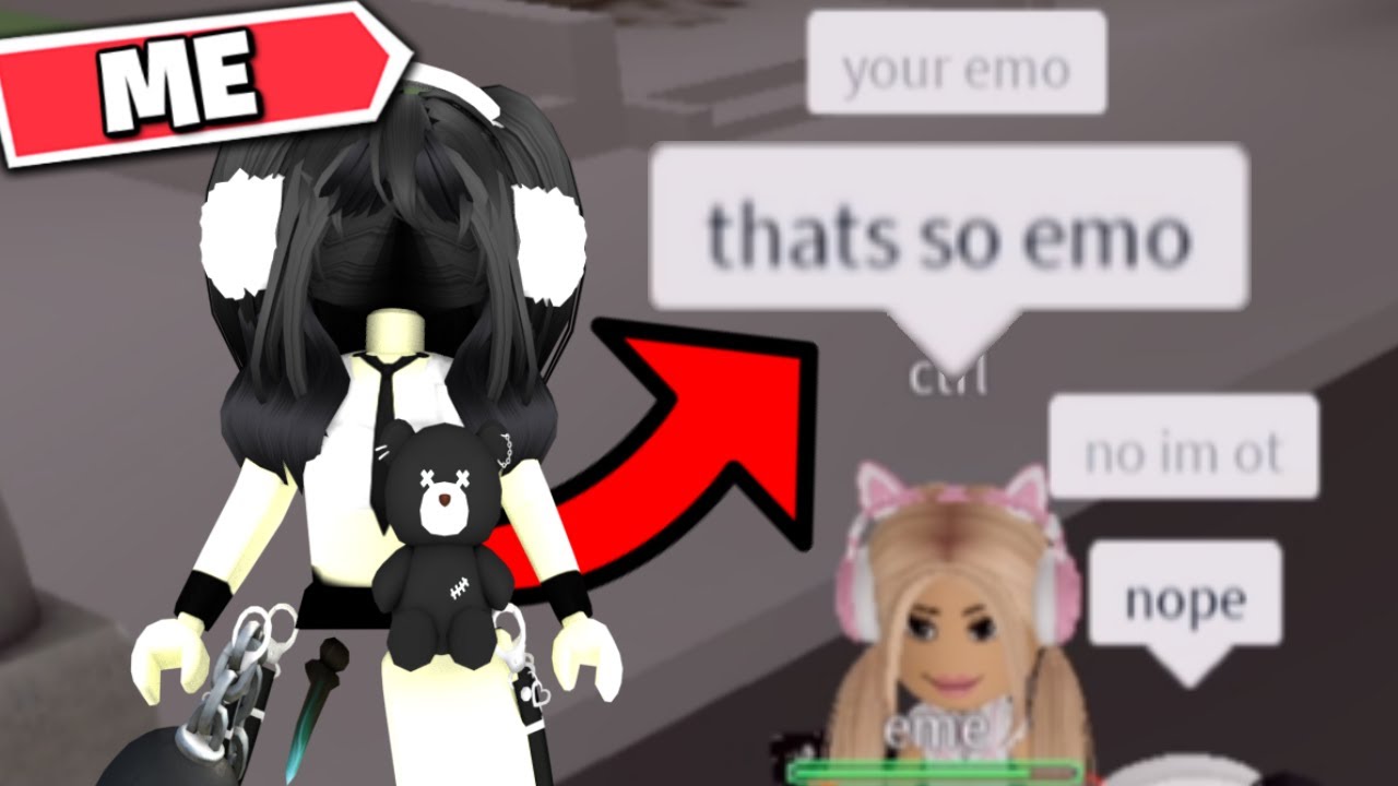 I became an EMO GIRL in ROBLOX DA HOOD and GOT BULLIED 