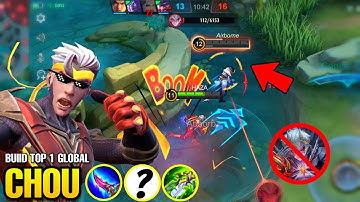 Chou Physical DAMAGE ONE SHOT DELETE - BUILD TOP 1 GLOBAL CHOU - Mobile Legends