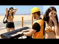 Worker Surprises Beach Babes With INCREDIBLE Piano Skills 🤯