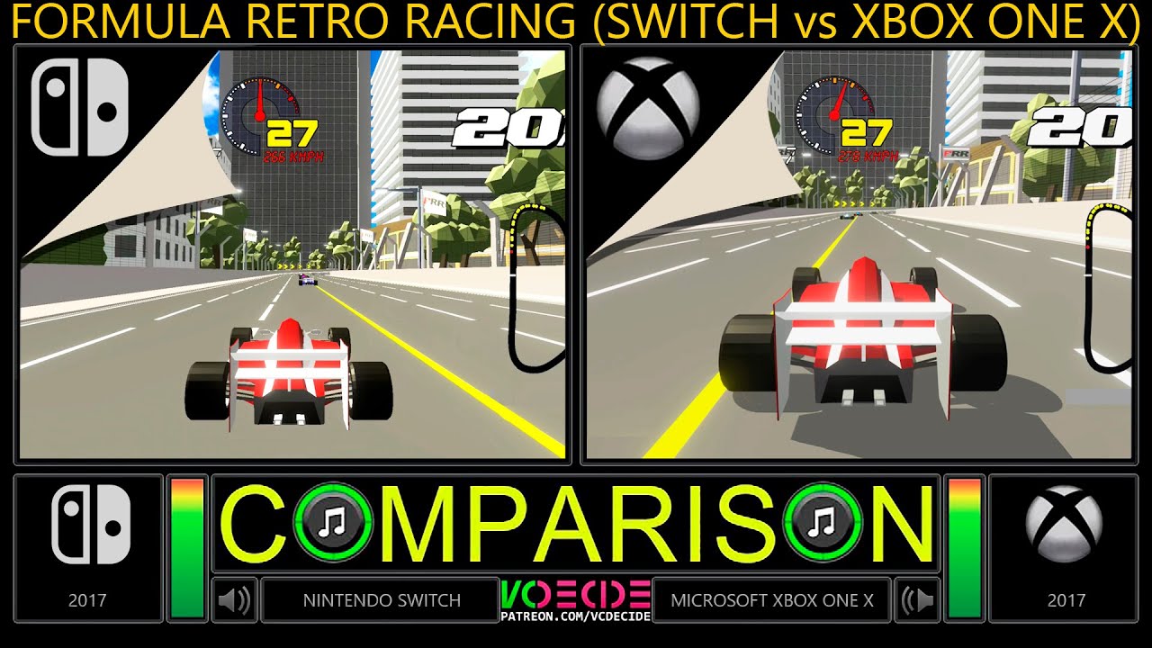 by One Retro Xbox Racing Comparison Formula Side Side X) vs - (Switch YouTube