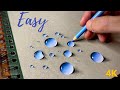 How To Draw Colourful Droplets with Pencils (STEP BY STEP 4K TUTORIAL)