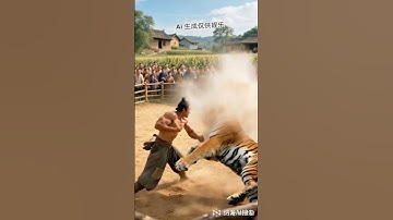 Thumbnail of The wonderful moment of Wu Song fighting the tiger.  Ai animation is for entertainment only, visua