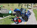 Mega Tractor Flip Accident! Farming Simulator 23 Crazy Crash 🚜💥 #fs23 #fs18 #fs20 #fs25